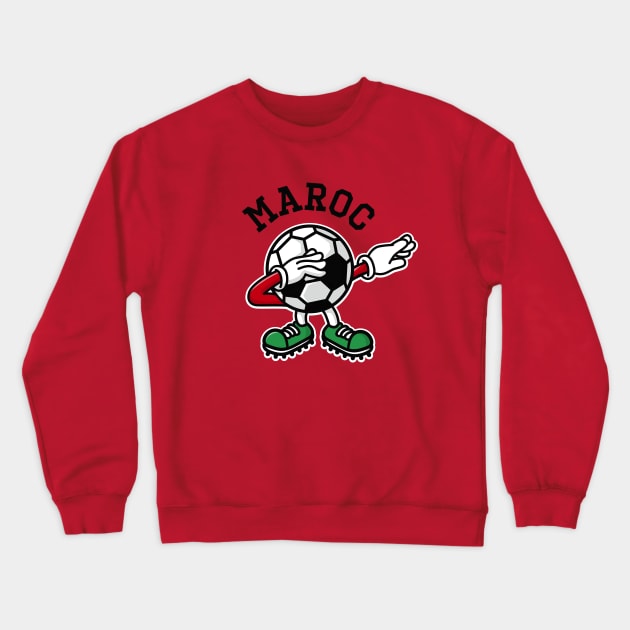 Maroc Morocco dab dabbing soccer football Crewneck Sweatshirt by LaundryFactory